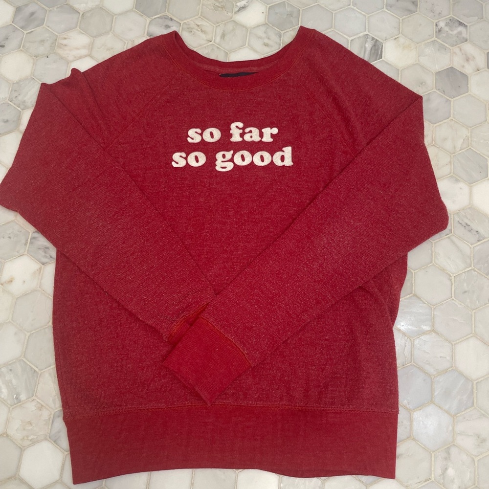 Abercrombie & Fitch “so far so good” Red Long Sleeve